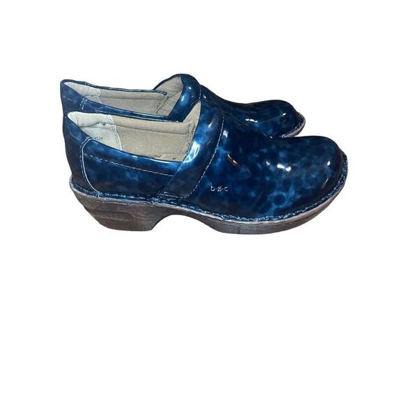 BOC Born concept woman's blue patent leather clogs size 8M - Picture 2 of 12
